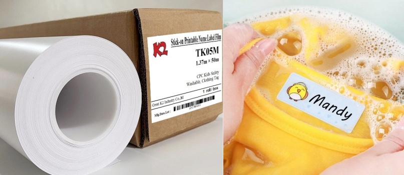 Material lavabil pentru etichete de îmbrăcăminte pentru etichete de îngrijire