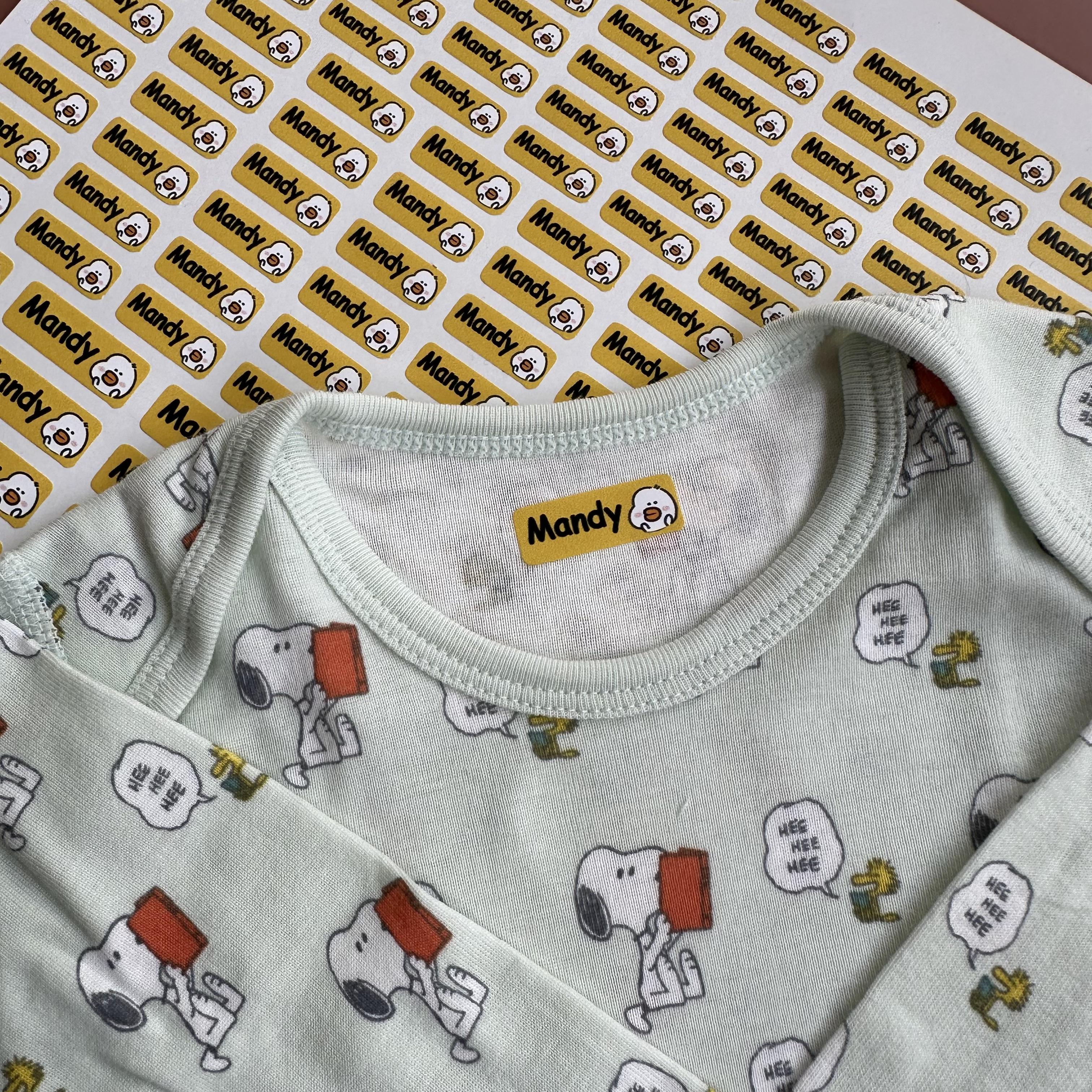 autocolante cu nume pentru haine